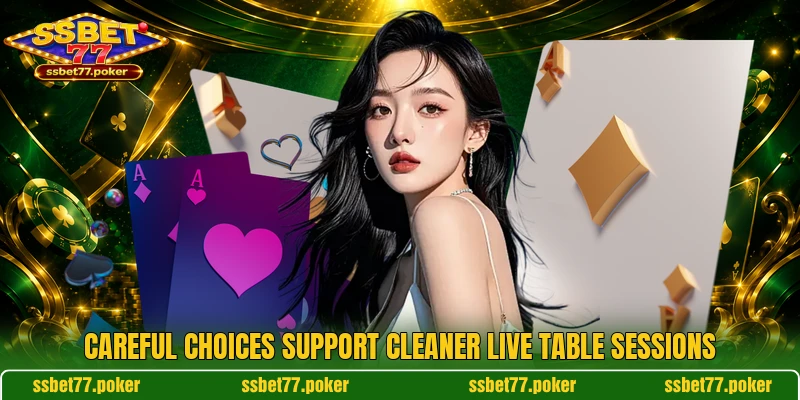 Careful choices support cleaner live table sessions