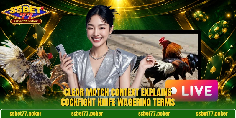 Clear match context explains Cockfight Knife wagering terms Clear match context explains Cockfight Knife wagering terms