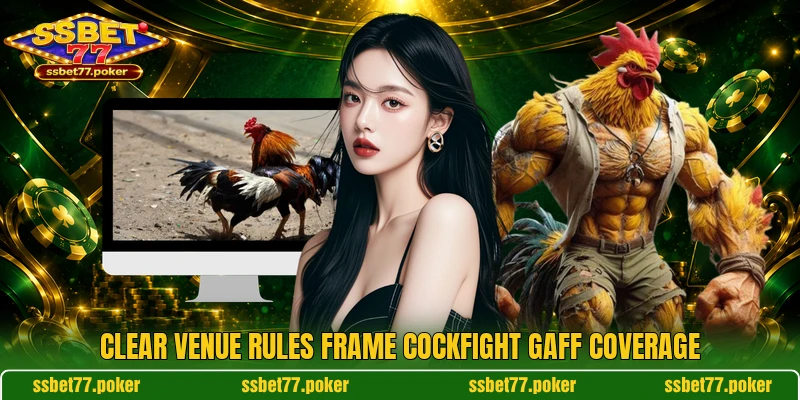 Clear venue rules frame Cockfight Gaff coverage Clear venue rules frame Cockfight Gaff coverage