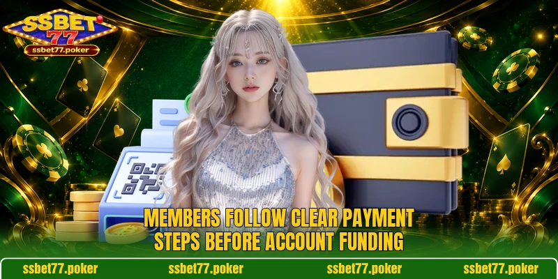 Members follow clear payment steps before account funding