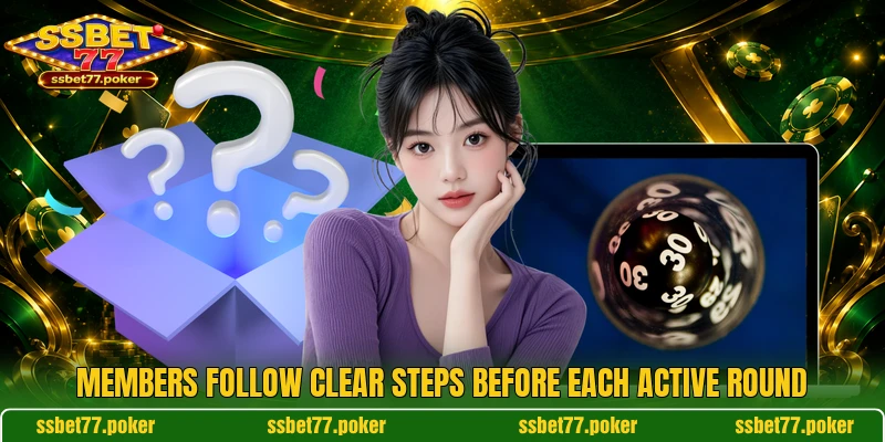 Members follow clear steps before each active round Members follow clear steps before each active round