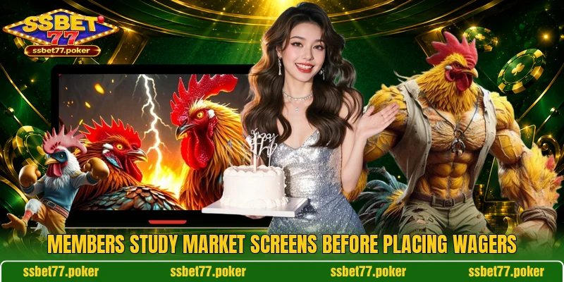 Members study market screens before placing wagers Members study market screens before placing wagers