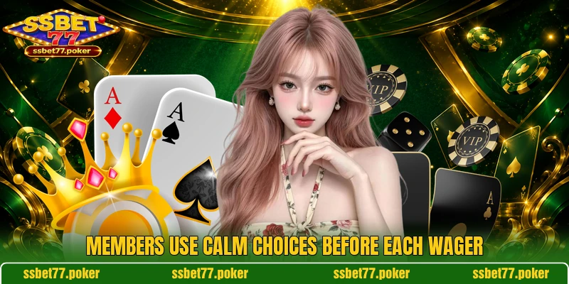 Members use calm choices before each wager